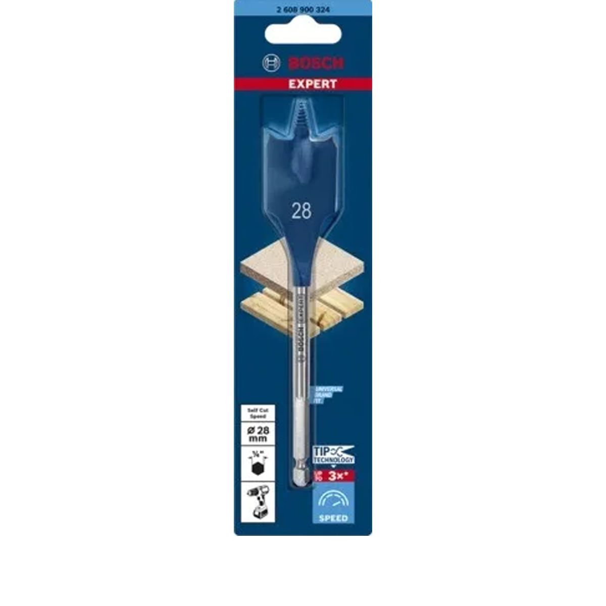 Broca Chata Encaixe Hexagonal Ø28mm X 152mm 1-4 Speed Bosch 69823_0.jpg